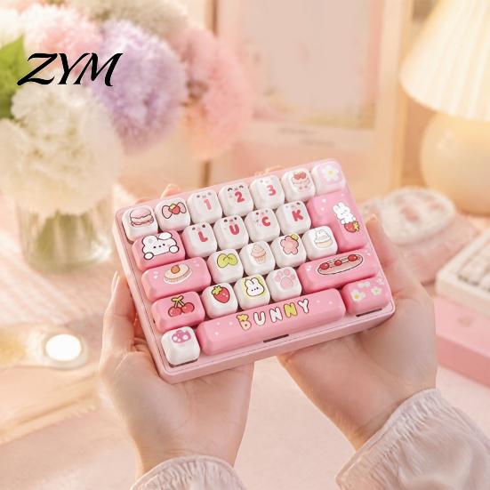Stress Relief Gadget 26-Key Keyboard Fidget Toy, Animal Theme Push Bubble Keyboard, Mini for Backpack Purse Charm Adults Sensory Toy