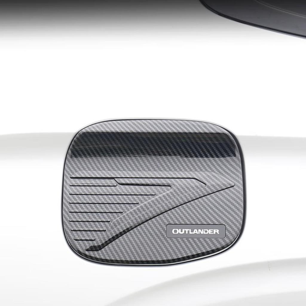 For Mitsubishi Outlander ABS Chrome Fuel Gas Tank Panel Protector Sticker Oil Gasoline Cover Trim Car Accessories