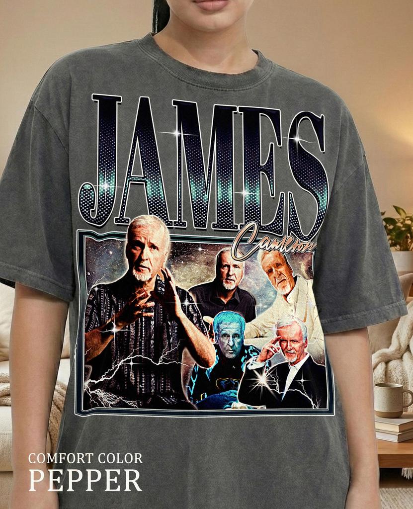 James Cameron 90s Vintage Retro Bootleg Shirt, Legendary Director Graphic Tee, Sci-Fi Cinema Icon Fan Apparel