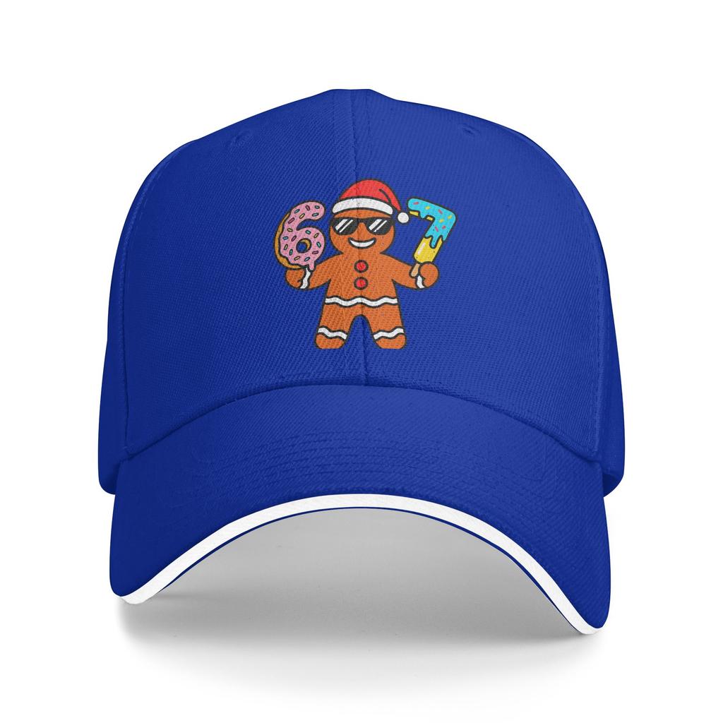 67 Gingerbread Cookie Number Character Christmas Cool Santa Sunglasses Casual Baseball Cap Summer Trucker Hat Rock Snapback Cap