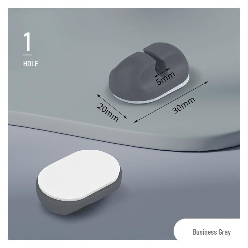 Multi-Hole Self-Adhesive Cable Organizer and Power Cord Holder