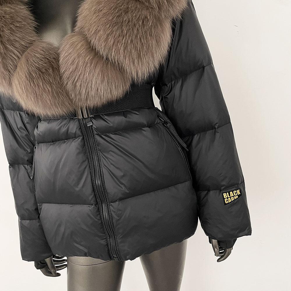 OFTBUY пуховик женский зимний натуральный воротник из лисьего меха толстый теплый средней длины с капюшоном съемная верхняя одежда модная куртка из натурального меха