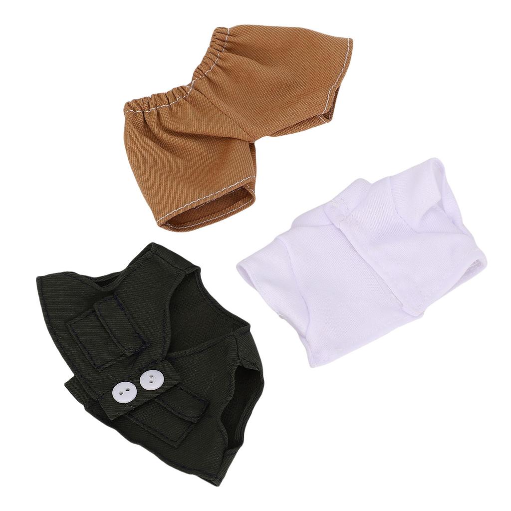 17cm Doll Clothes Pocket Gentleman Style Vest Shirt Pant Doll 3 Piece Set Stylish Outfit for Play Collection Gift