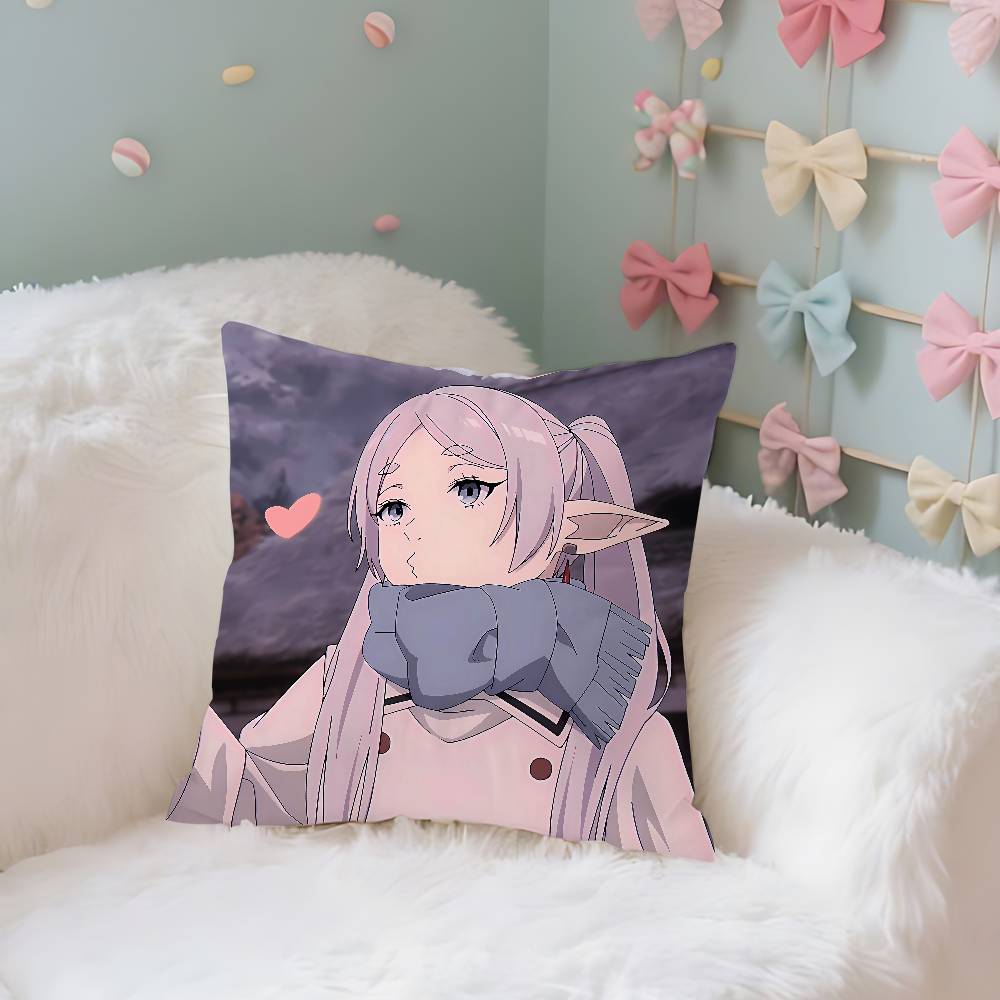 Anime FFrieren Cute Case Plush Fabric Soft Pillowcase Double Sided Print Cushion Cover Household Gifts