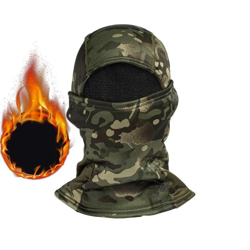 Камуфляжная уличная хеджирующая шапка для мужчин, зимняя плюс бархатная, чтобы согреться, шапки, женская ветрозащитная маска