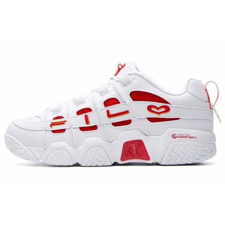Fila Panini Fashion Casual Classic Comfortable Versatile Low-Top Retro Basketball Shoes Men Sneaker White Red F12M111228FFR