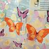 Rod Pocket New Beautiful Window Curtain Large Butterfly Print Screens