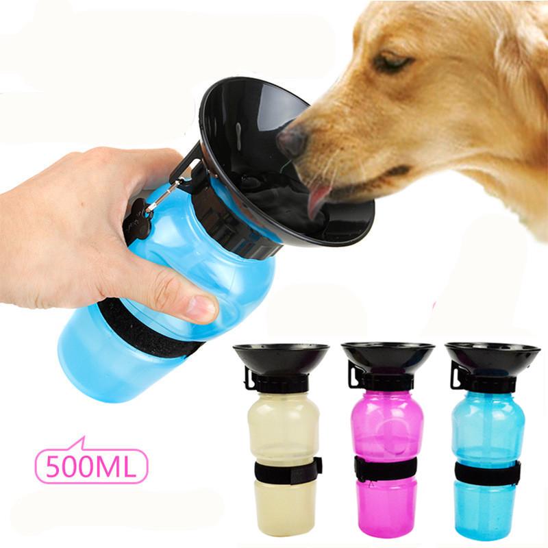 Dog Drinking Water Bottle Pet Puppy Sport Portable Travel Outdoor Feed Bowl Mug Cup Dispenser HD