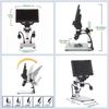 7 Inch LCD Digital USB Microscope, 1200X Magnification 12MP 1080P Handheld Camera Video Recorder,PC View