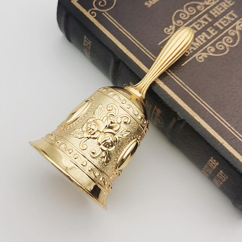 1шт. Металлический колокольчик с тональным кольцом, звонок для звонка, настольный колокольчик, колокольчик для чая, ужина, игрового колокольчика, рождественского колокольчика