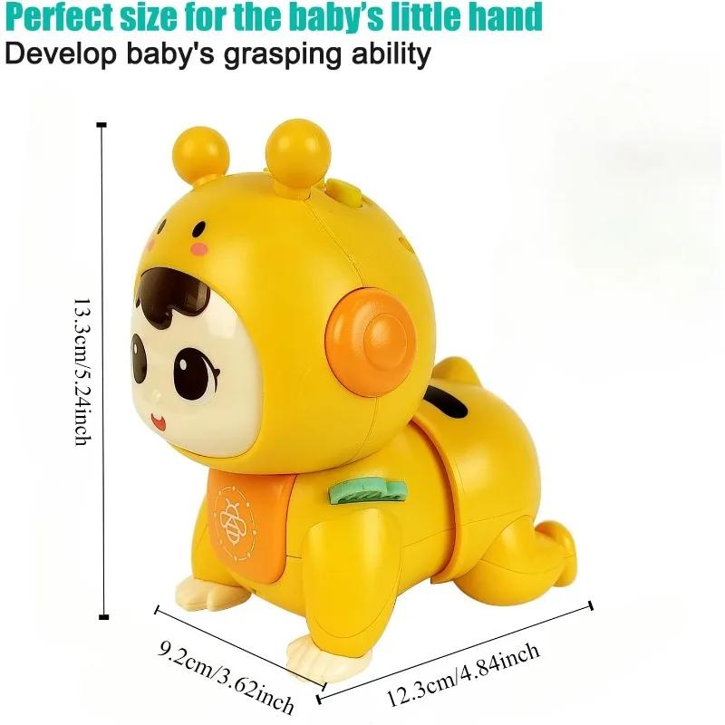 Baby Musical Crawling Toys for Girl Boy Cute Doll Early Learning Educational Toy Light Up Music Developmental Toy Tummy Time Toy