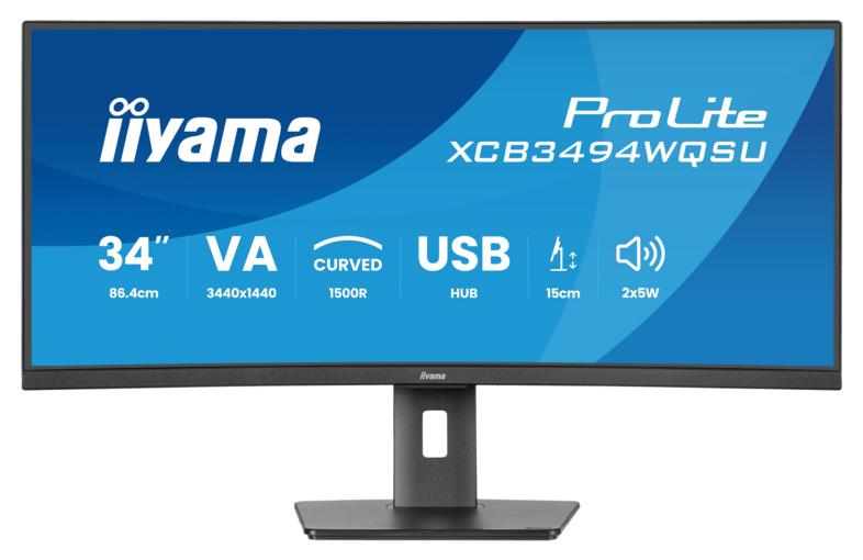 Monitor iiyama prolite xcb3494wqsu-b1 34 uwqhd va 0.4ms 120hz freesync premium black