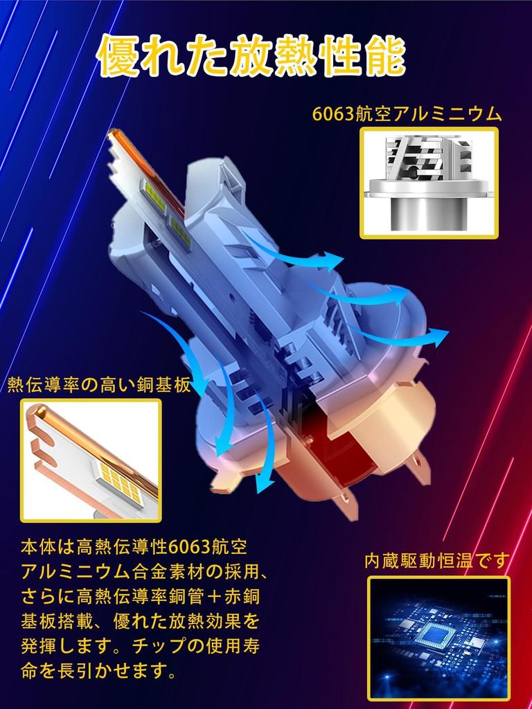 Светодиодная фара для автомобиля LTONXEN, переключатель ближнего/дальнего света H4, совместима с новым техосмотром транспортного средства, оборудована
