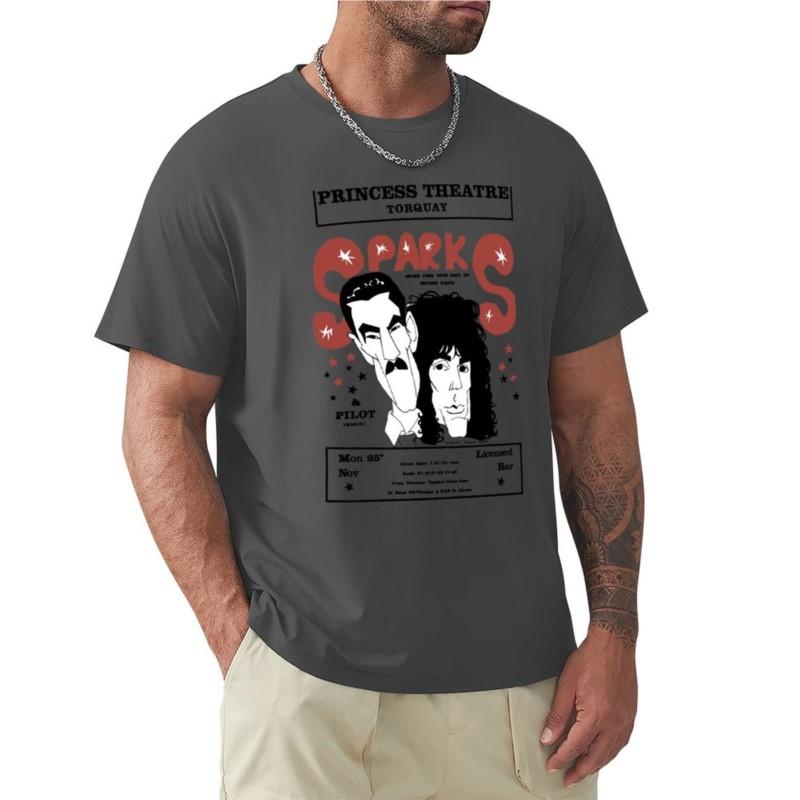 Sparks 1974 Tour Poster Tshirt Summer Clothes Short Tshirt Unisex Clothes Tshirt For A Boy Plain White T Shirts Unisex