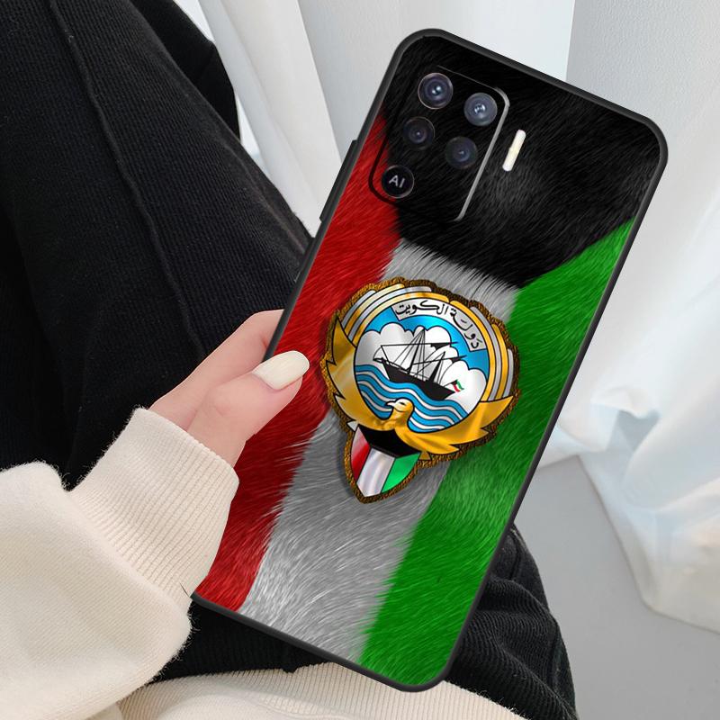 Kuwait Flag Case For Oppo A54 A74 A94 A18 A57 A17 A77 A38 A58 A78 A98 A80 A60 A40 A96 A76 A16 A15 A5 Pro