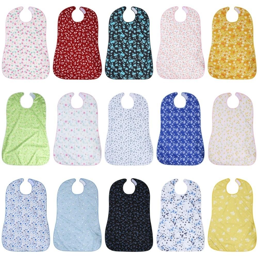 Washable Elderly Eating Bib Waterproof Adult Bib Clothing Protectors for Elderly Nursing Home Use