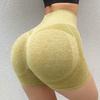 Yoga Shorts Slim Fit High Elasticity Tummy Control Seamless Quick Dry Solid Color Anti-exposure Butt Lifted Soft High Waist Jogging Running