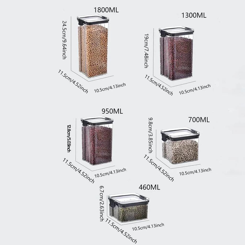 Герметичные банки, кухонный органайзер для хранения зерна, большой резервуар, пластиковый влагостойкий ящик для хранения, набор банок для приправ для дома