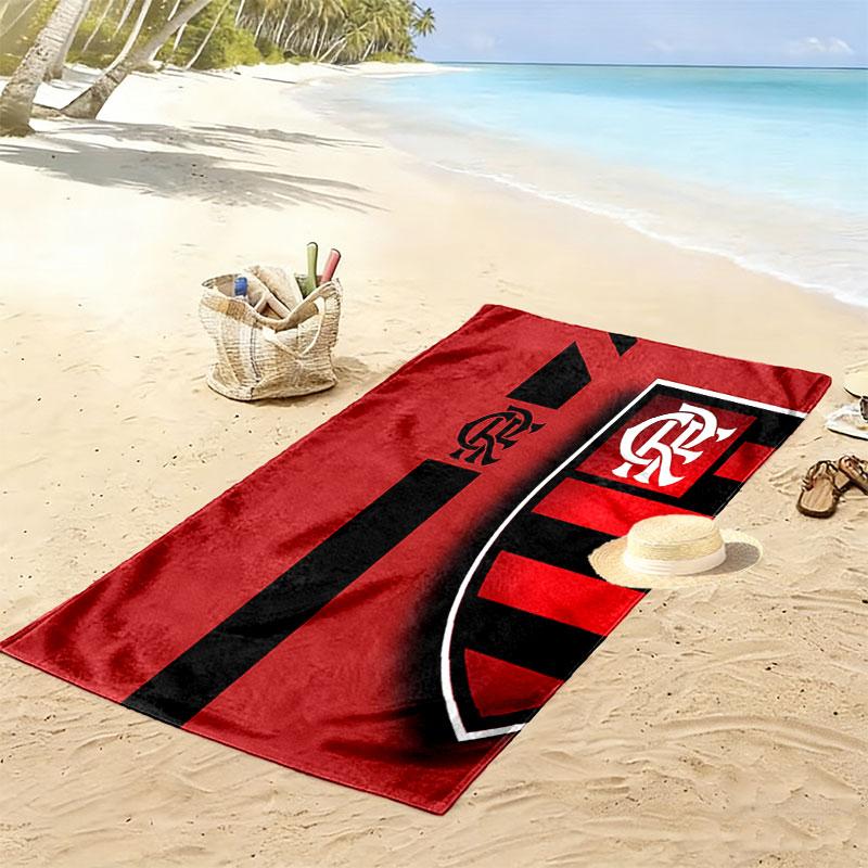 Flamengo logo2 Print Beach Towel, Large Soft Quick Dry Towel for Beach Camping Swimming