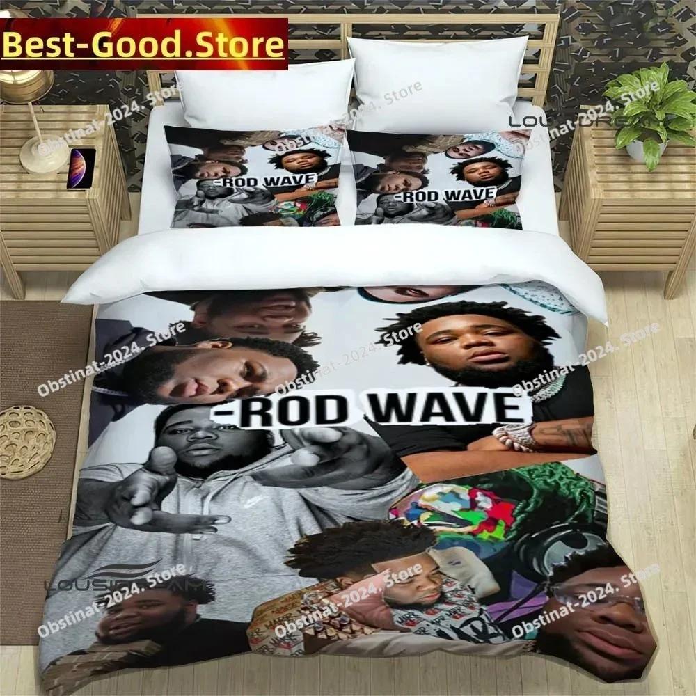 Модный 3D-принт Rapper Rod Wave Комплект постельного белья для мальчиков и девочек Размер Twin Queen King Пододеяльник Наволочка Постельное белье для мальчиков Взрослая спальня