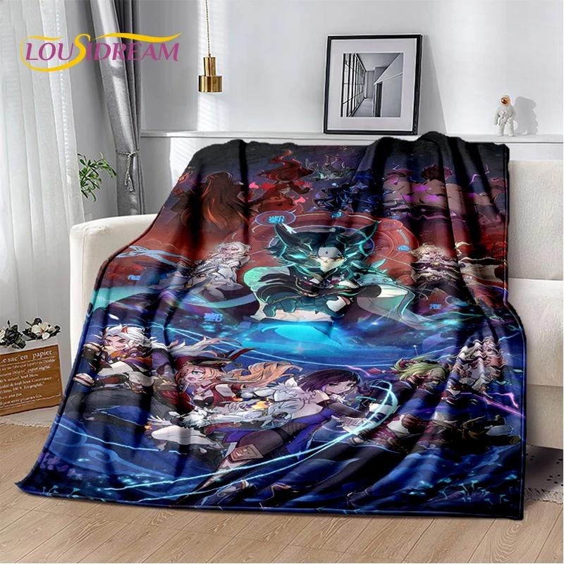 Genshin Impact Cartoon Character Soft Throw Blanket for Bedroom Sofa Picnic Perfect Child Gift