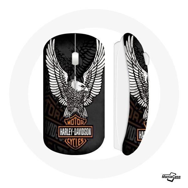 Souris Sans Fil - Harley Davidson - Aigle Logo - Compatible Mac et PC - Couleur Noir - USB