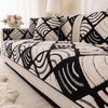 Jacquard Sofa Mat Cover Soft Warm Plush Sofa Cushion Anti-slip L Shape Corner Couch Slipcover for Living Room Home Decor