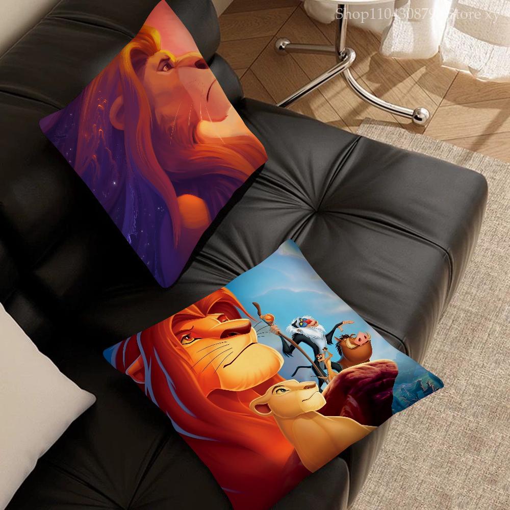 Мультфильм Король Лев Наволочка Модная Квадратная Наволочка Спальня Диван Комната Внутреннее Украшение Подушка для Отдыха Чехол 40x40