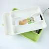 4 Compartments Cutlery Tray Kitchen Drawer Organizer Spoon Knife Fork Separation Plastic Storage Box Tableware Tray