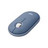 Logitech Wireless Mouse Беспроводная мышь Pebble M350BU Тонкая бесшумная Blueberry USB Bluetooth Беспроводная симметричная Windows Mac Chrome Android Surface iPad