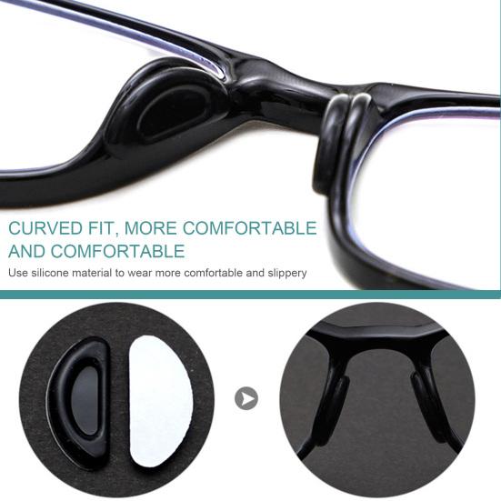 Nose Pads D-shaped Soft Silicone Anti-slip Lightweight Hypoallergenic Adhesive Glasses Nose Pads
