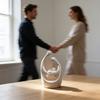 Семейная фигурка из 3 человек, напечатанная на 3D-принтере, статуэтка родителей и детей, современная скульптура для декора гостиной, спальни, полки, тумбы под телевизор