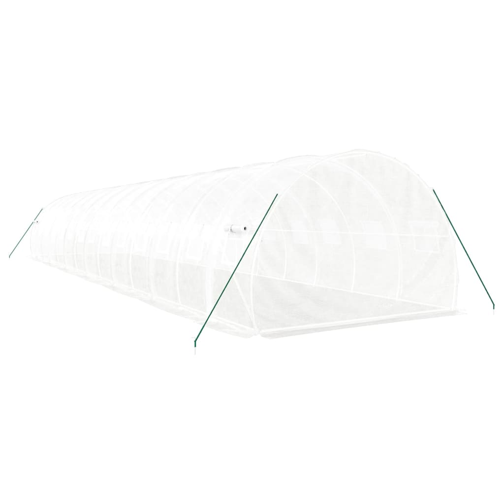 Greenhouse with Steel Frame White 42 m² 14 x 3 x 2 m