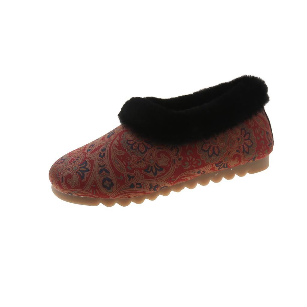 Fashion Women's Fashion Flat Cotton Boots Autumn New Round Head Suede Soft Sole Anti-slip Wear-resistant Low-top Shoes