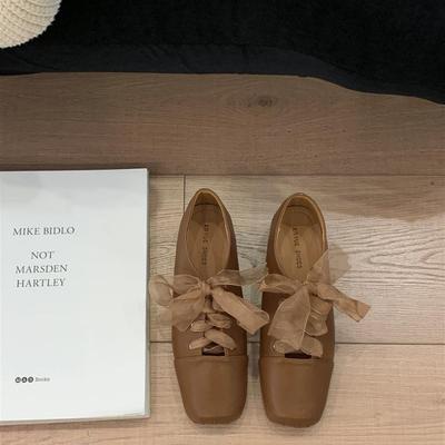 Французские нежные туфли-лодочки с мелким вырезом, с носиком-пяточком, женские, 2025, новая весенняя коллекция, ретро, балетки, вечерние туфли Мэри Джейн