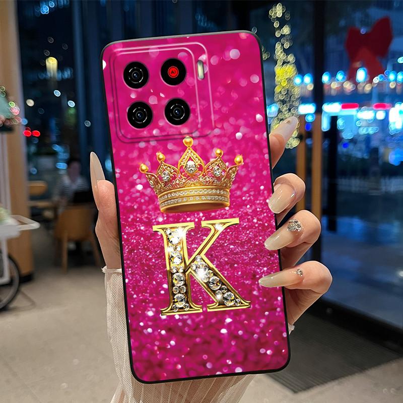 Для ZTE Blade A56 (Z2473)/Nubia A56 Роскошный Чехол-буклет с буквой 'A' для ZTE Blade A56 Pro Мягкий Силиконовый Черный Чехол Ударопрочный Корпус