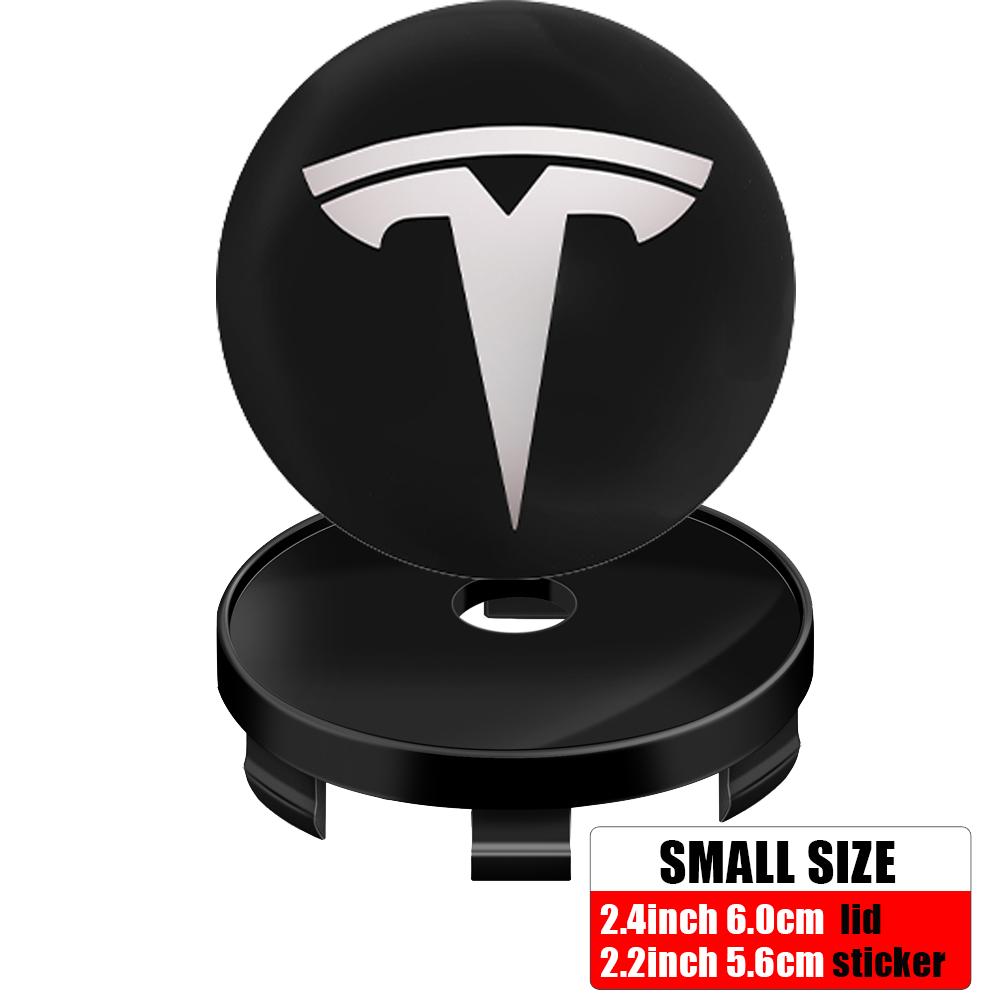 4pcs 60mm Tesla Car Wheel Center Hub Center Caps Emblems Car Logo Car-Styling Accessories For Tesla Model 3 Y S X Roadster Coil