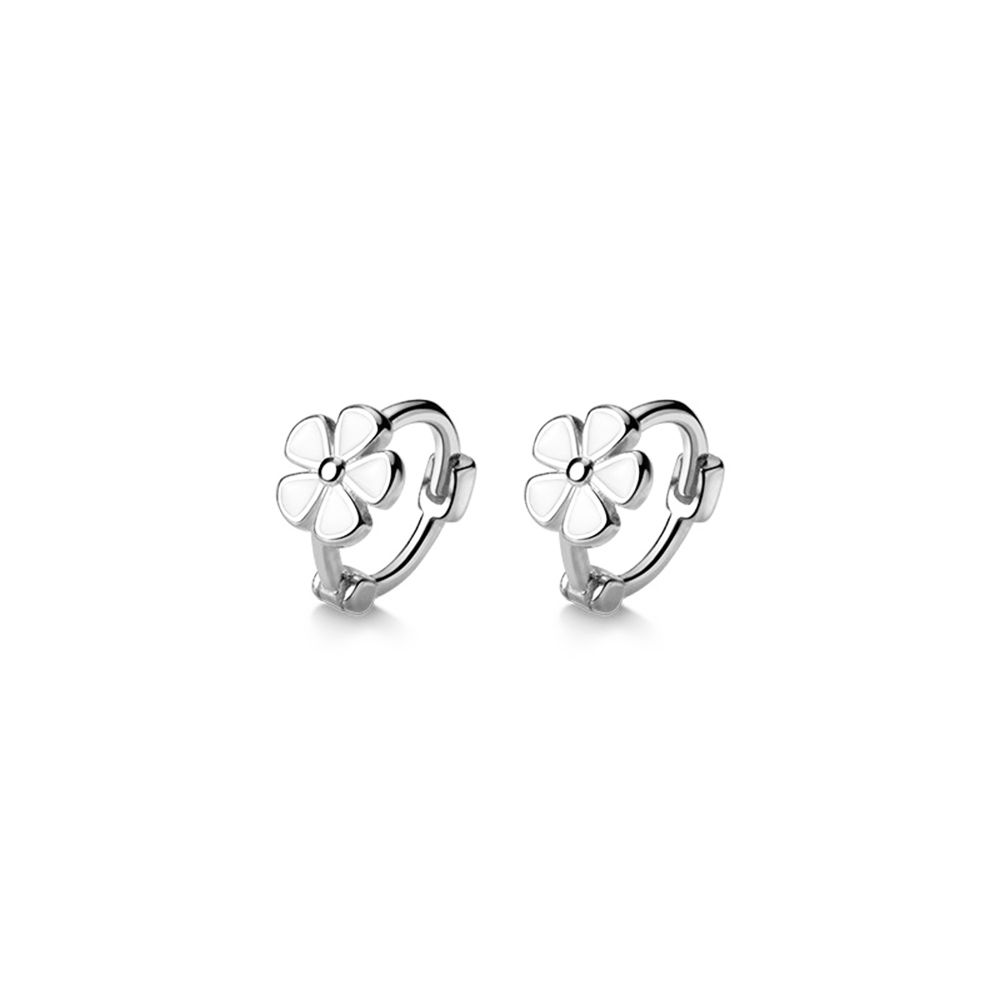 Jewelry Gold Color Geometric Flower Flower Ear Buckles Korean Style Hoop Earrings Women Earrings