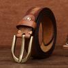 New Men's First Layer Cowhide Retro Belt Personalized Copper Buckle Casual Jeans Belt
