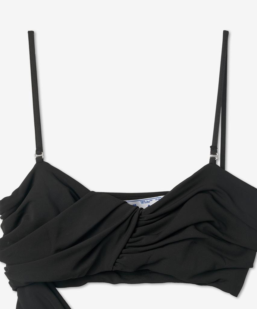 Opeuhwaiteu Detachable Strap Cutout Drape Dress - Black / Owdb467S23Fab0011000