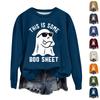 Women's Fashion Loose Casual Pocket Long Sleeve Hoodie Printed Sweatshirt Top