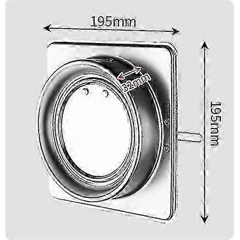 Stainless Steel Silent Check Valve, with Hose Connector, for Pipes/Ventilation Ducts