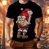 Men's Christmas 3D Printed T-shirt Short Sleeved T-shirt Casual Party Christmas Gift Fun Holiday Pattern Round Neck Top Summer Fashion Clothing