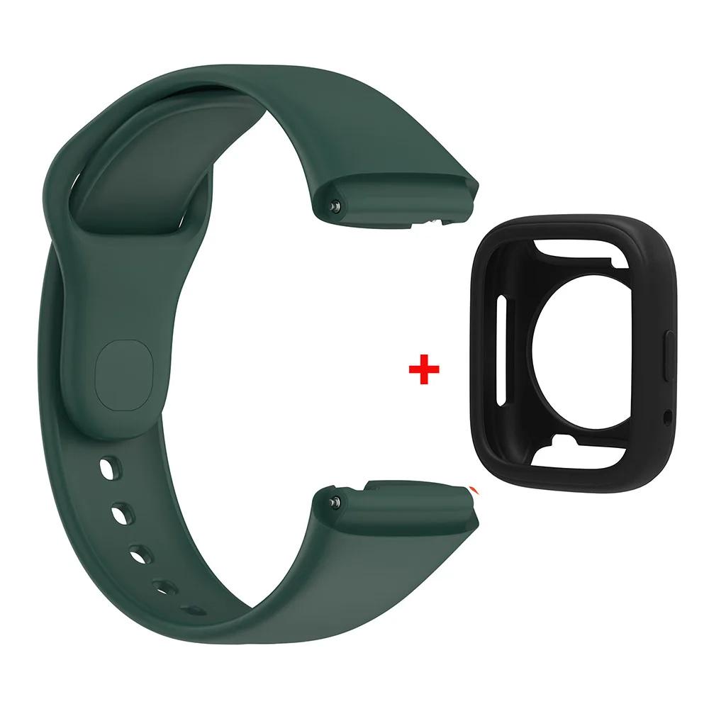 Силиконовый ремешок для Redmi Watch 3 Active/Lite браслет ремешок + защитный чехол