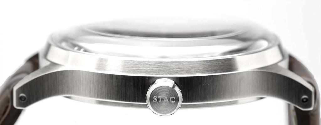 Часы STAC Made in Japan 36 мм, старинные, ретро, унисекс, с полосой фаз Луны, сине-черные [The Stack] мужские, женские, ST-MF001