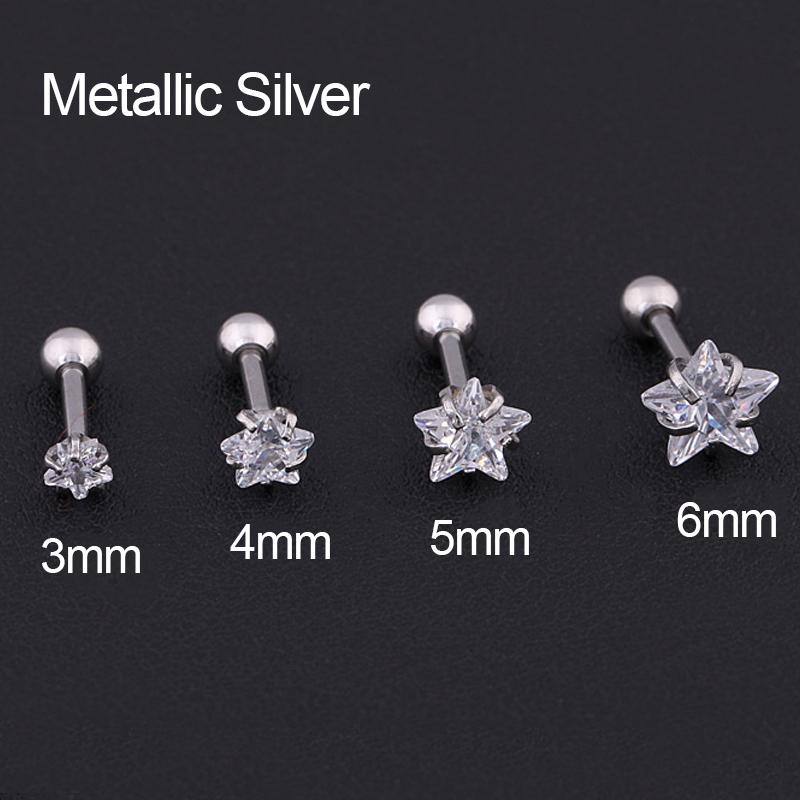 Женские вечерние серьги-гвоздики со звездами, модные мини-серьги-гвоздики с кристаллами, циркон 3-6 мм, новый пятиконечный подарок