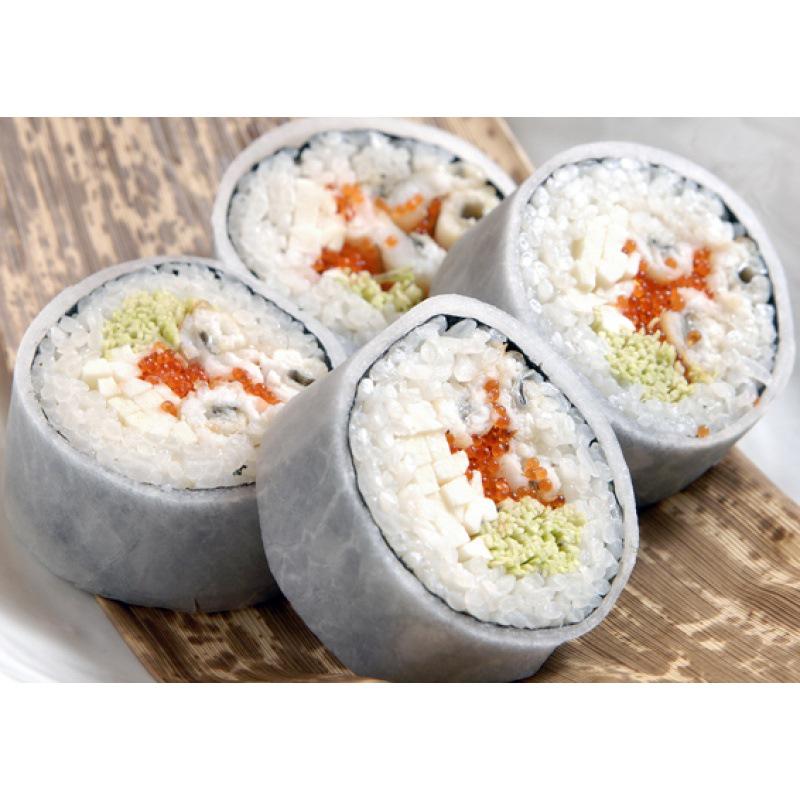 Вкусный суши-кейтеринг Декоративное настенное искусство: Настенная роспись в раме из крафт-бумаги
