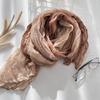 Unisex Shawl Scarf Gradient Color Versatile Wrinkled Long Scarf Autumn Winter Wind-Proof Cold-Resistant Shawl Wrap