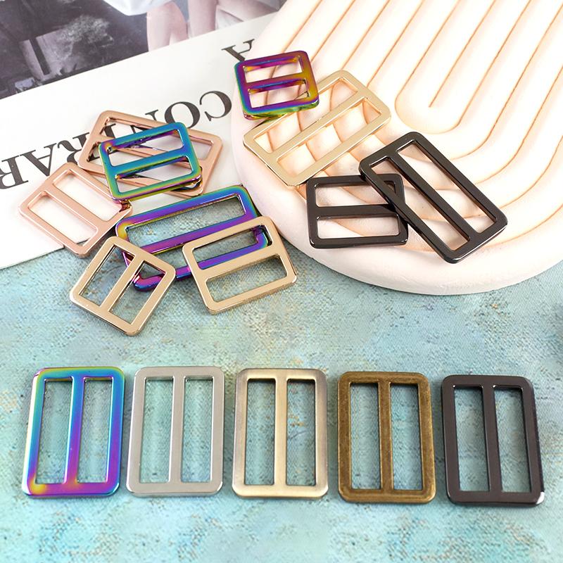 Meetee 20 шт. 20-50 мм 16 цветов Металлическая пряжка Регулировочные пряжки для стропы Ползунок для ремня сумки Кольцо Застежка DIY Кожаная фурнитура Аксессуары