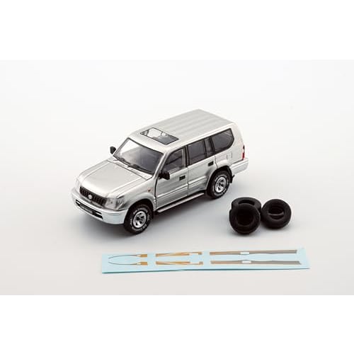 BM CREATIONS 1/64 Scale Toyota Land Cruiser Prado LC95 Silver (LHD) Finished Product